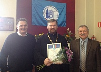 Российское отделение ВОГ наградило северодвинского священника почетной грамотой