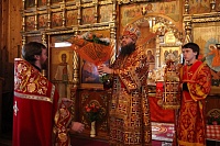 Епископ Даниил возглавил служение Божественной литургии в Воскресенском храме Северодвинска